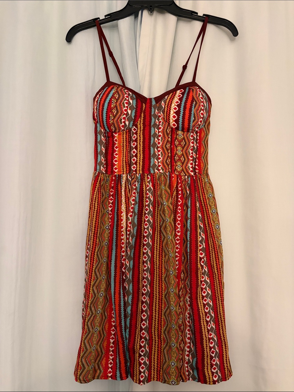 NWT American Rag Boho Striped Spaghetti‑Strap‎ Mini Dress, S